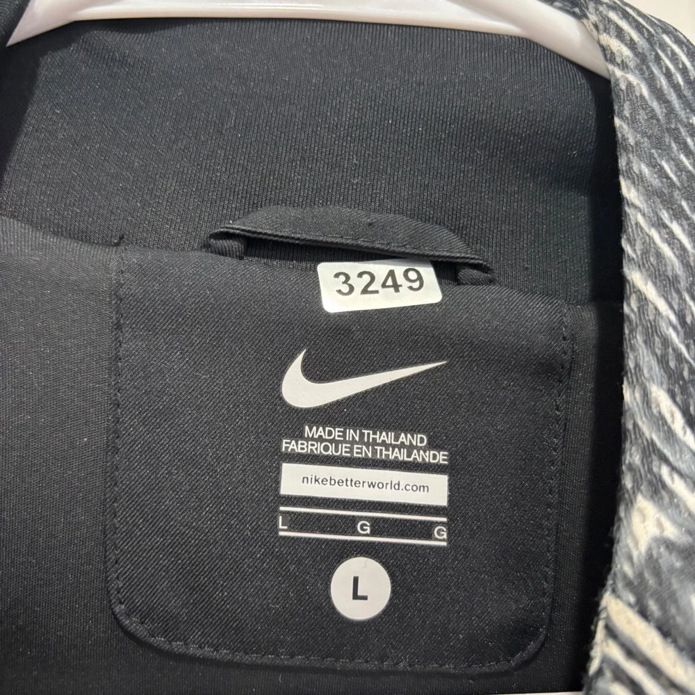 Nike Hypermesh N7 Full Zip Hoodie Black White Chevron Jacket Mens Large